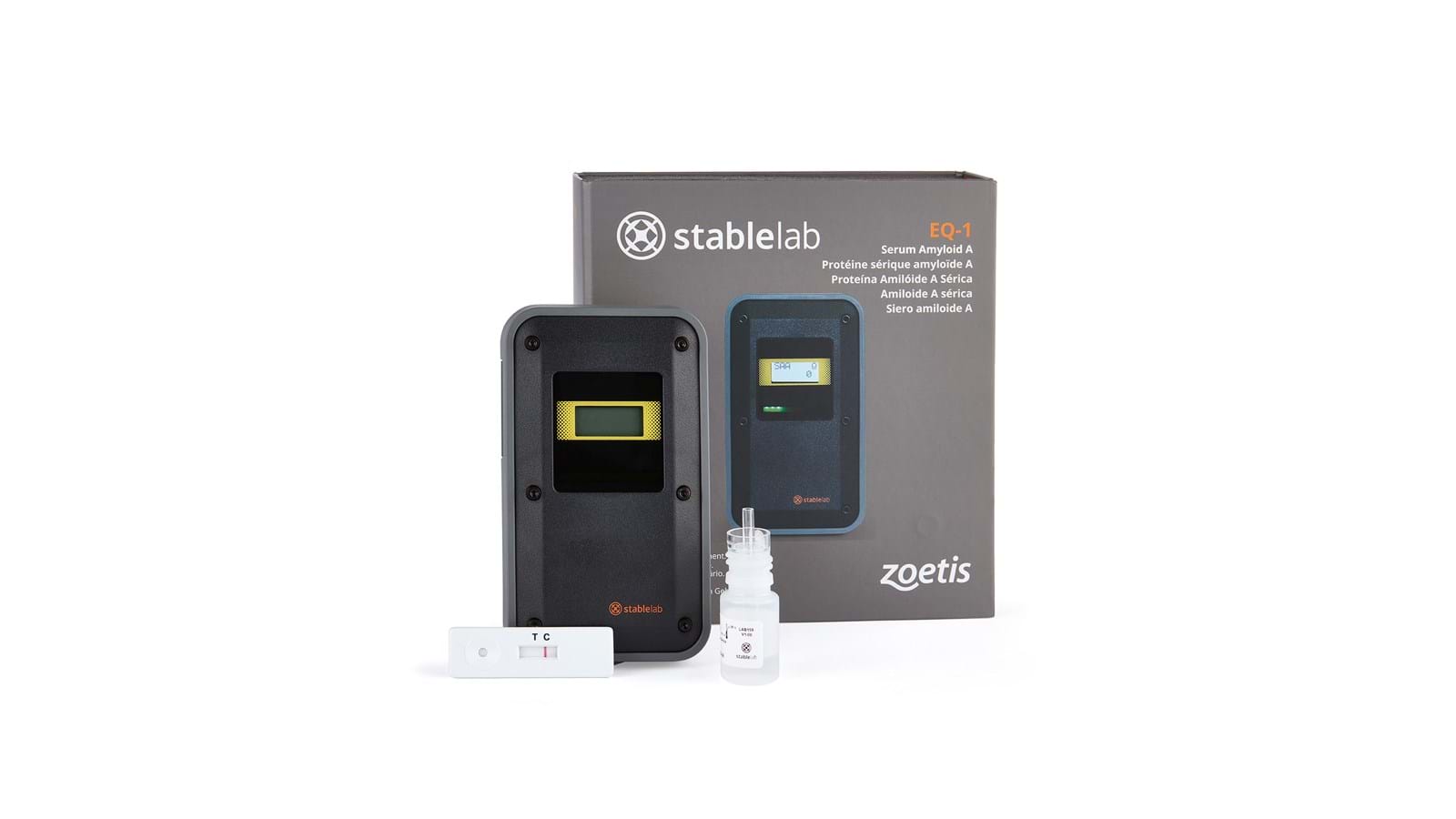 Stablelab Reader With Test Kit Contents And Box