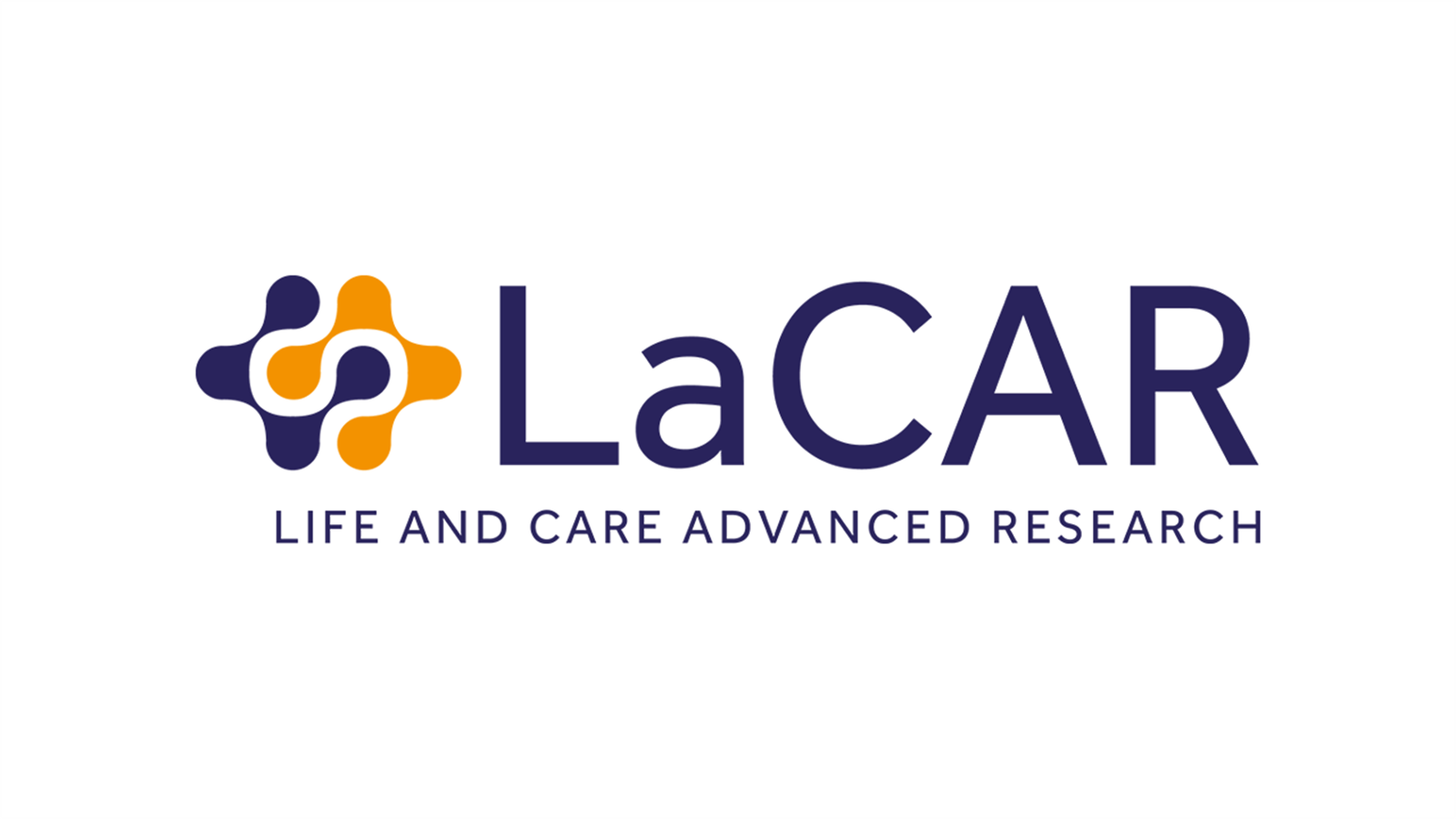 LaCAR logo med et blått og oransje symbol til venstre og teksten 'Life and Care Advanced Research' under.
