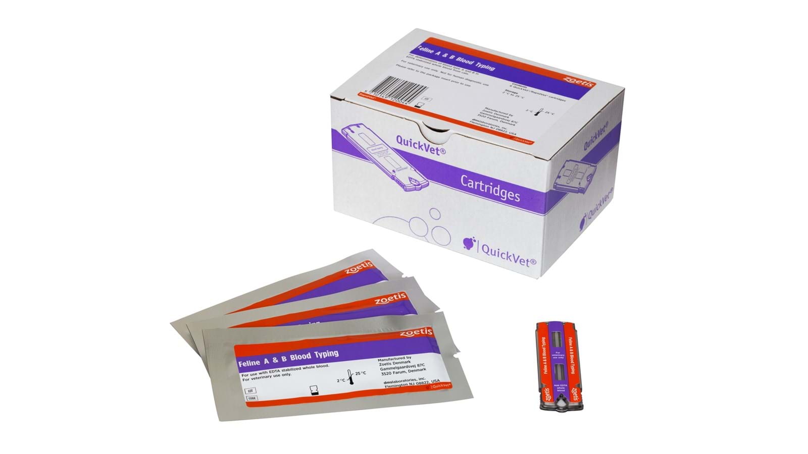Zoetis Feline A B Blood Typing Samlet