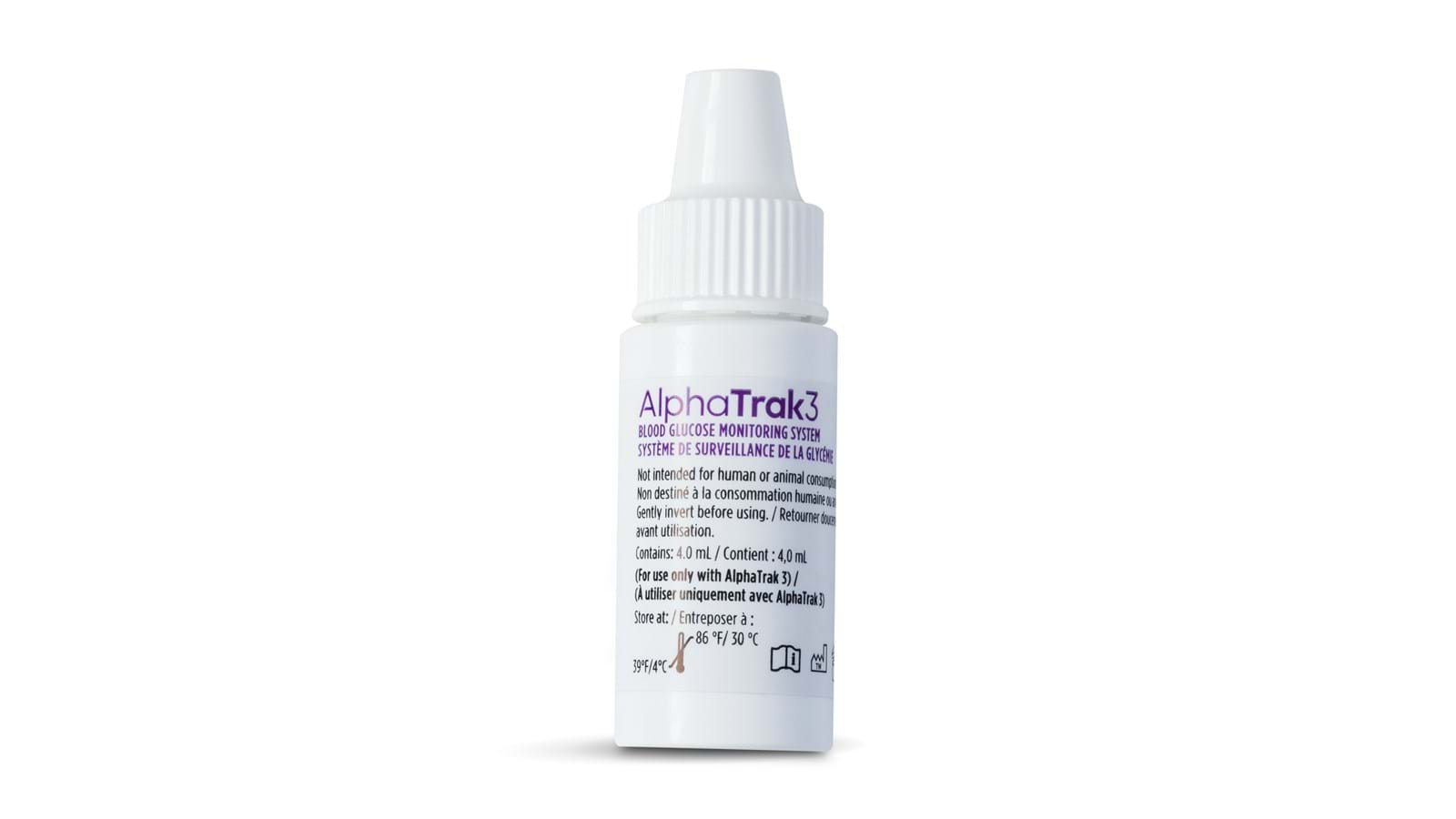 Alphatrak 3 Control Solution Bottle Front Facing Product Shot 1 JPEG